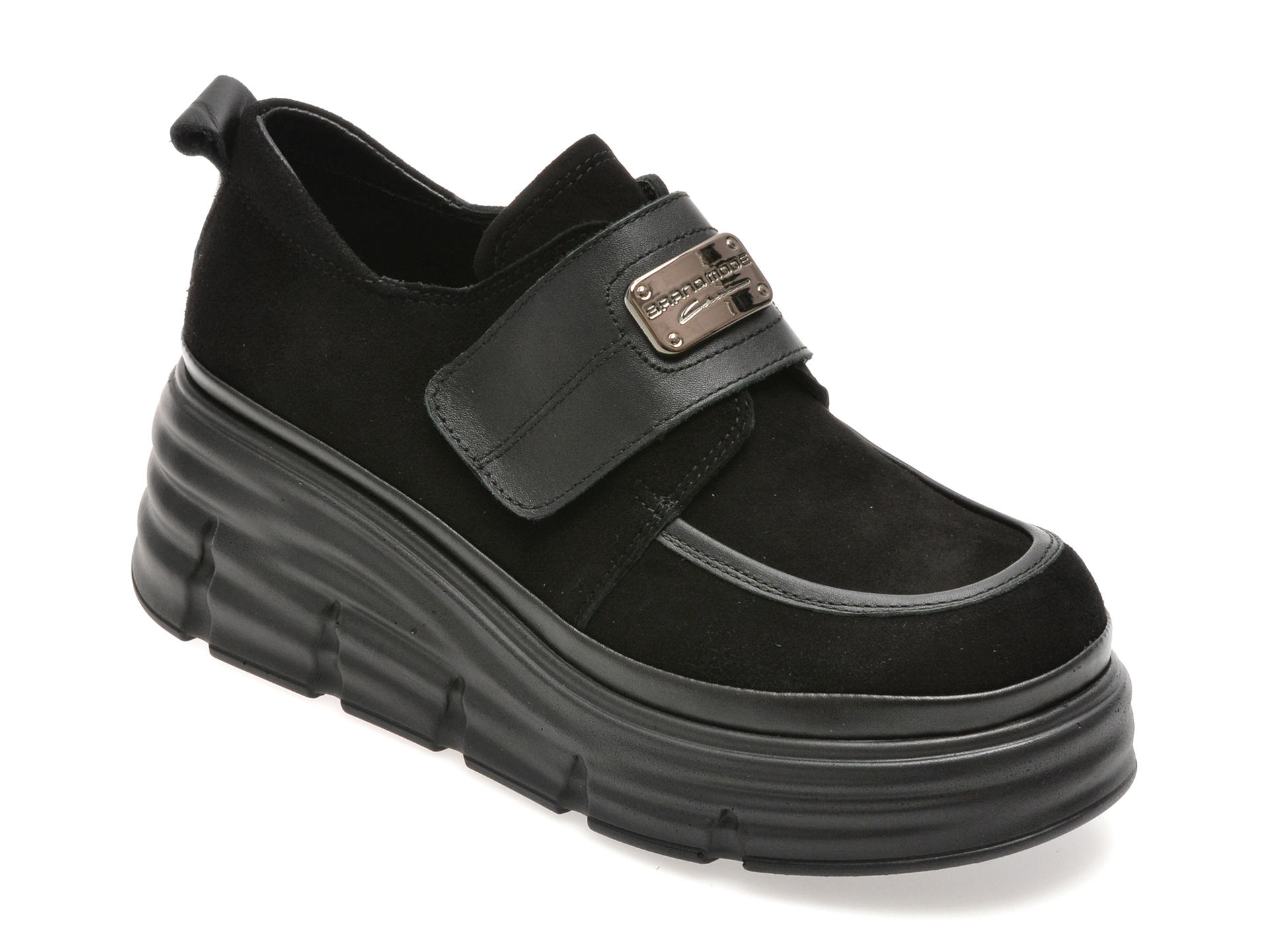 Pantofi GRYXX negri din piele intoarsa - Confort