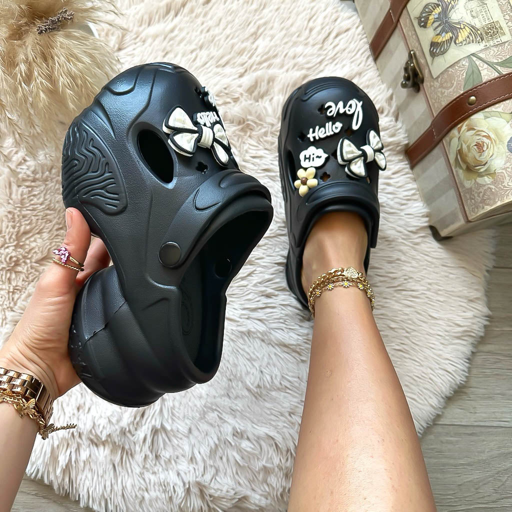 Saboti Papuci dama Negri Confortabili XF30