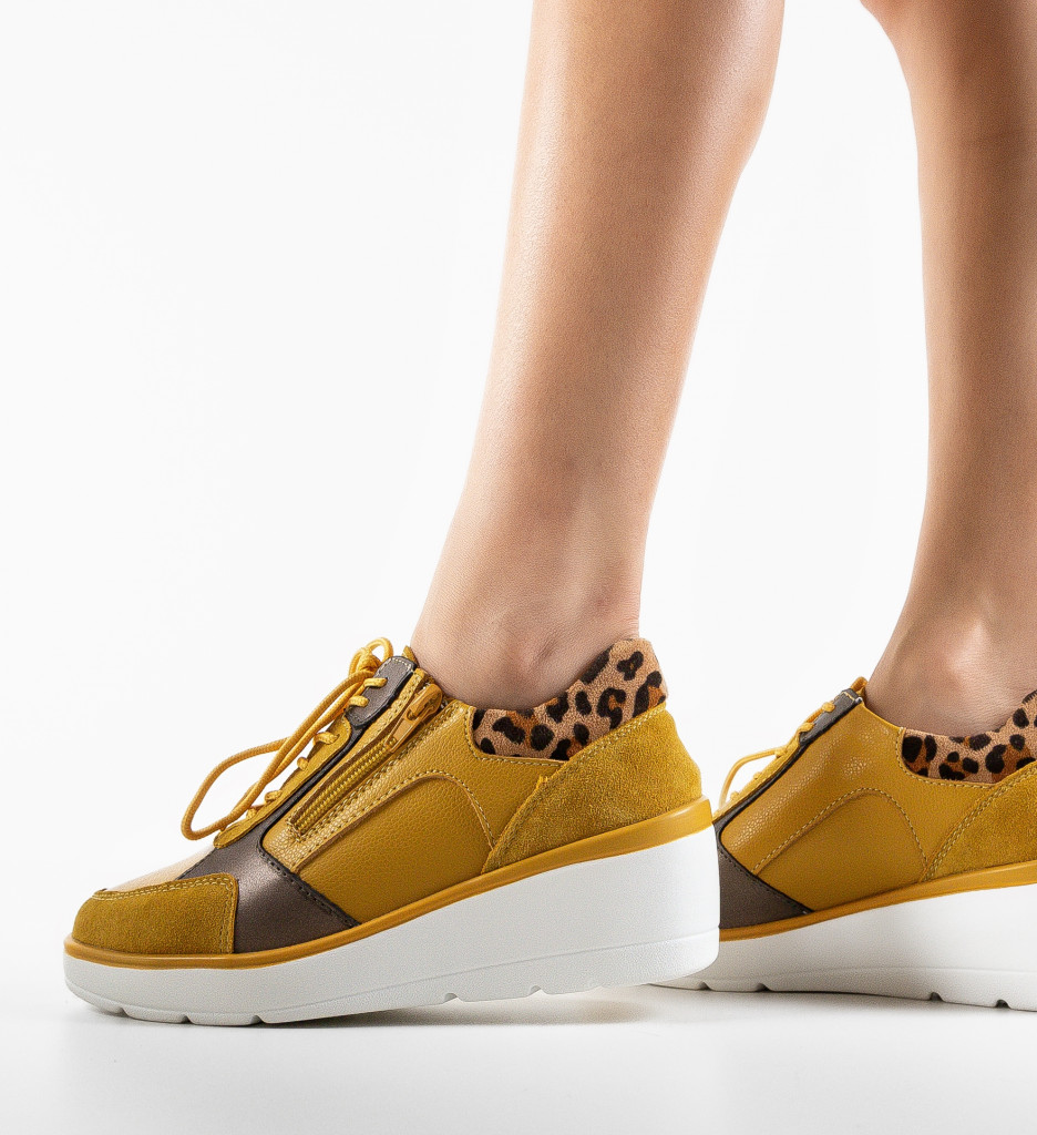 Sneakers Dama Nysa Galbeni - Confort & Stil