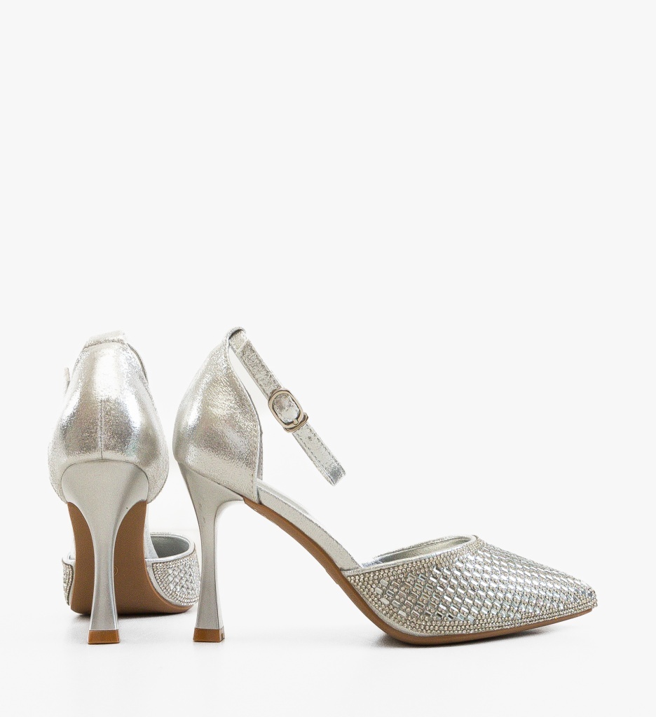 Pantofi Dama Goldie Argintii Eleganți - imagine 2
