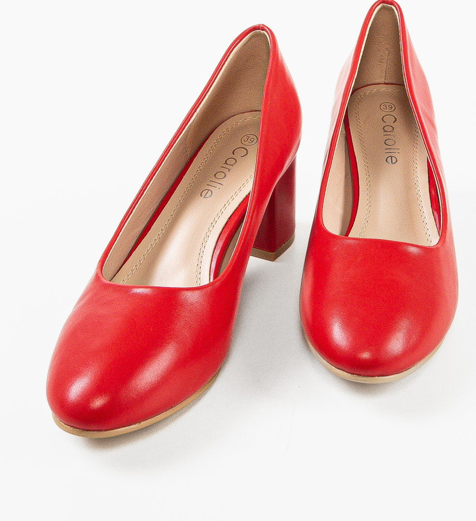 Pantofi Izaak Rosii cu Toc - Eleganți - imagine 7
