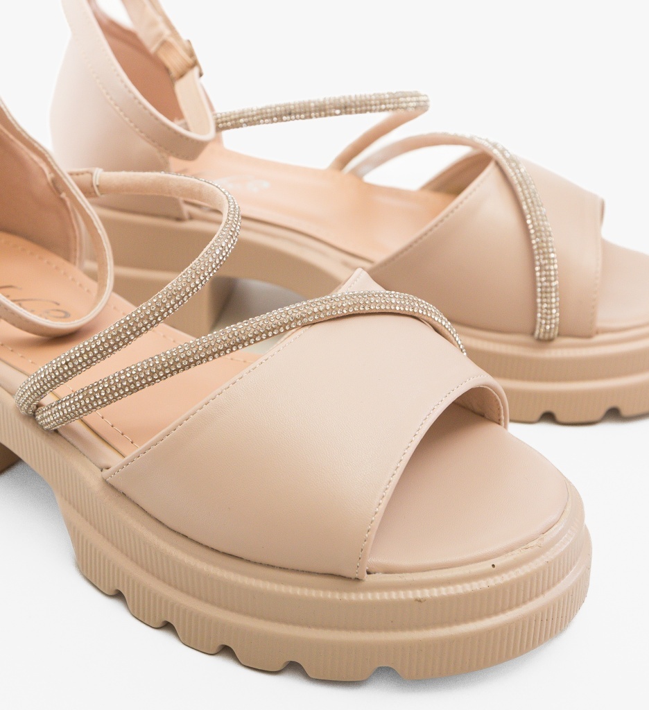 Sandale Dama Bej Eleganti și Confortabili - imagine 4