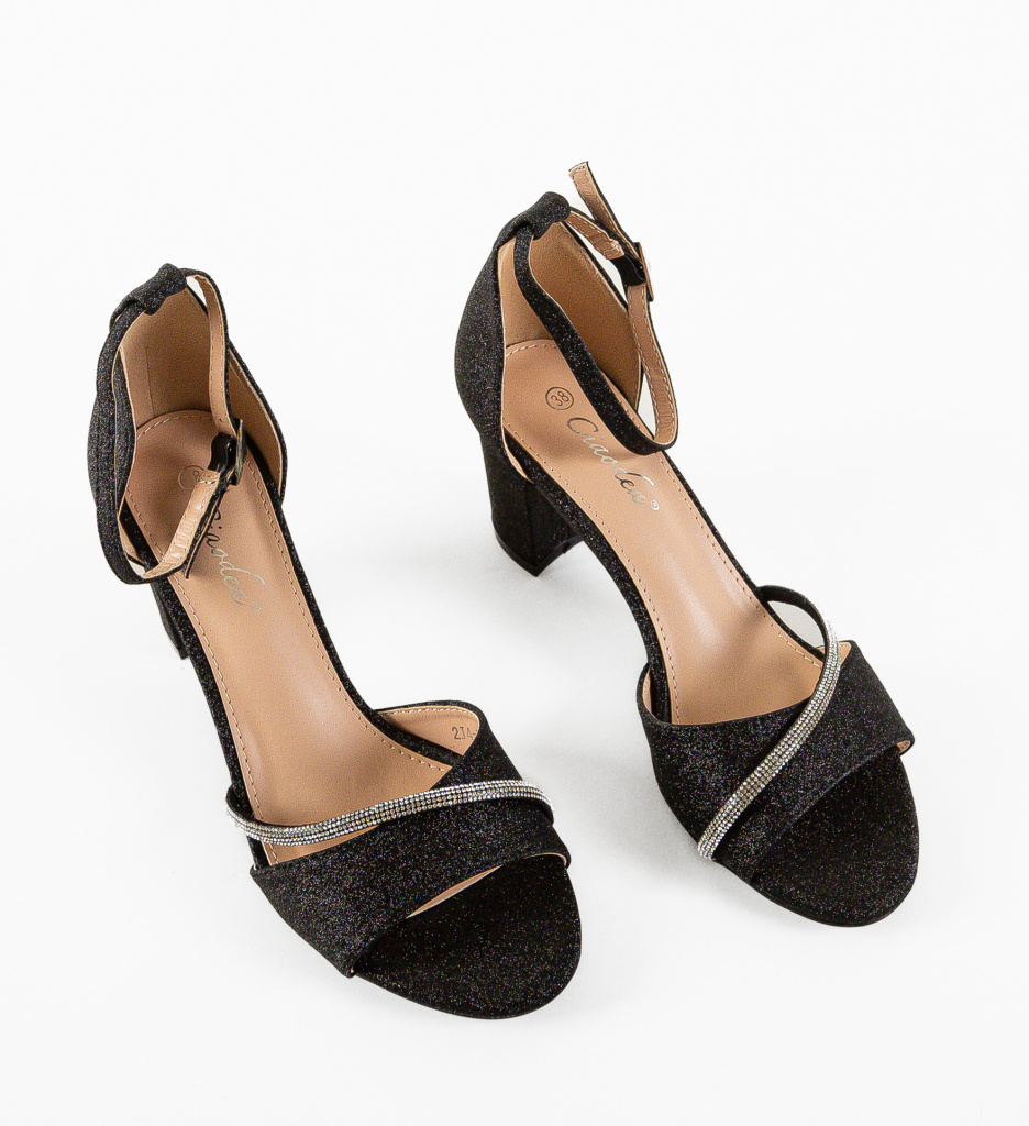 Sandale Toc Neelam Negre - Eleganță Maximă - imagine 8