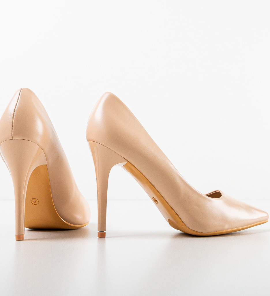 Pantofi cu toc Karam Bej - Eleganță și Confort - imagine 6