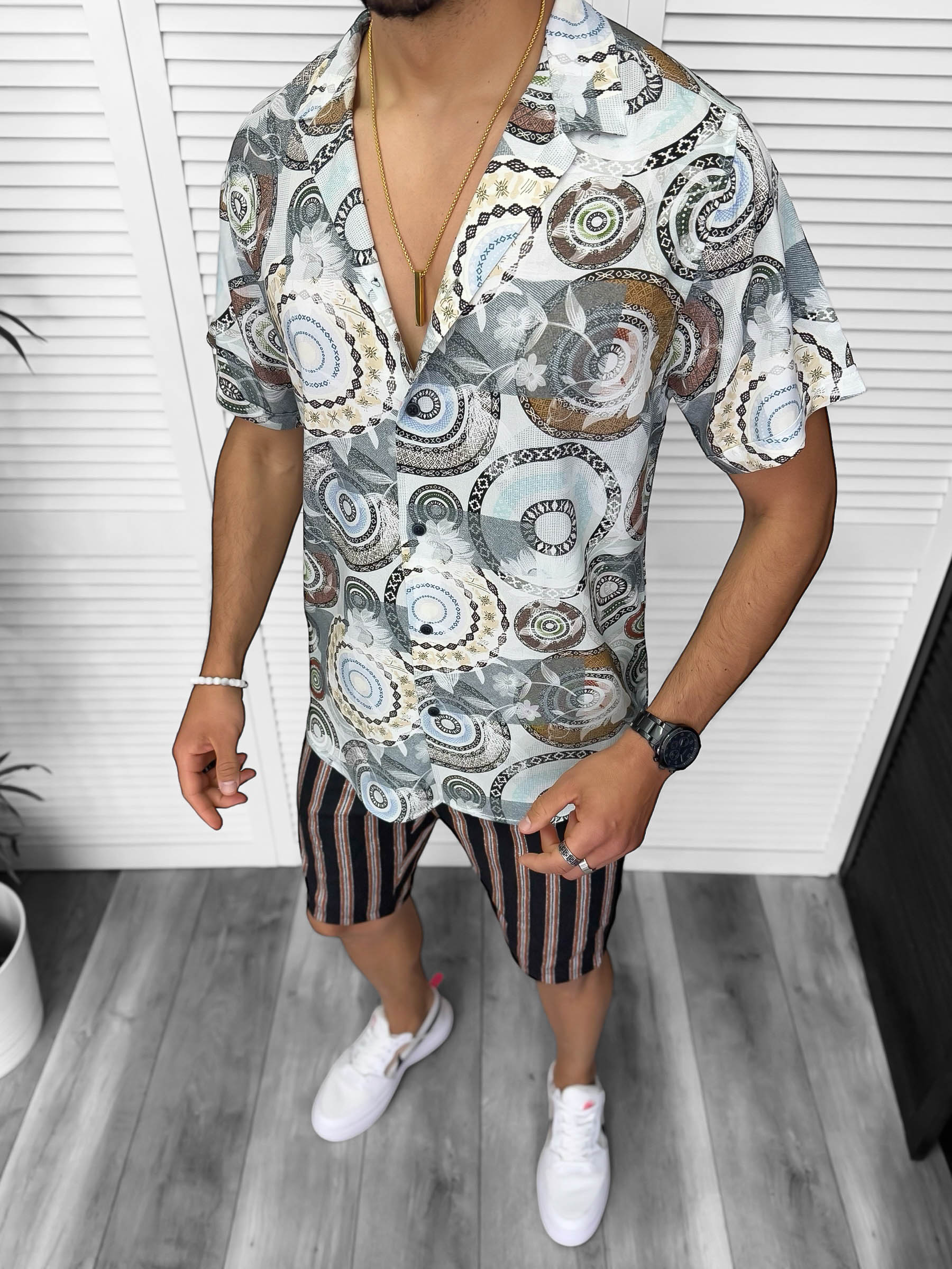 Compleu Vară Elegant | Cămăși Imprimeu + Pantaloni