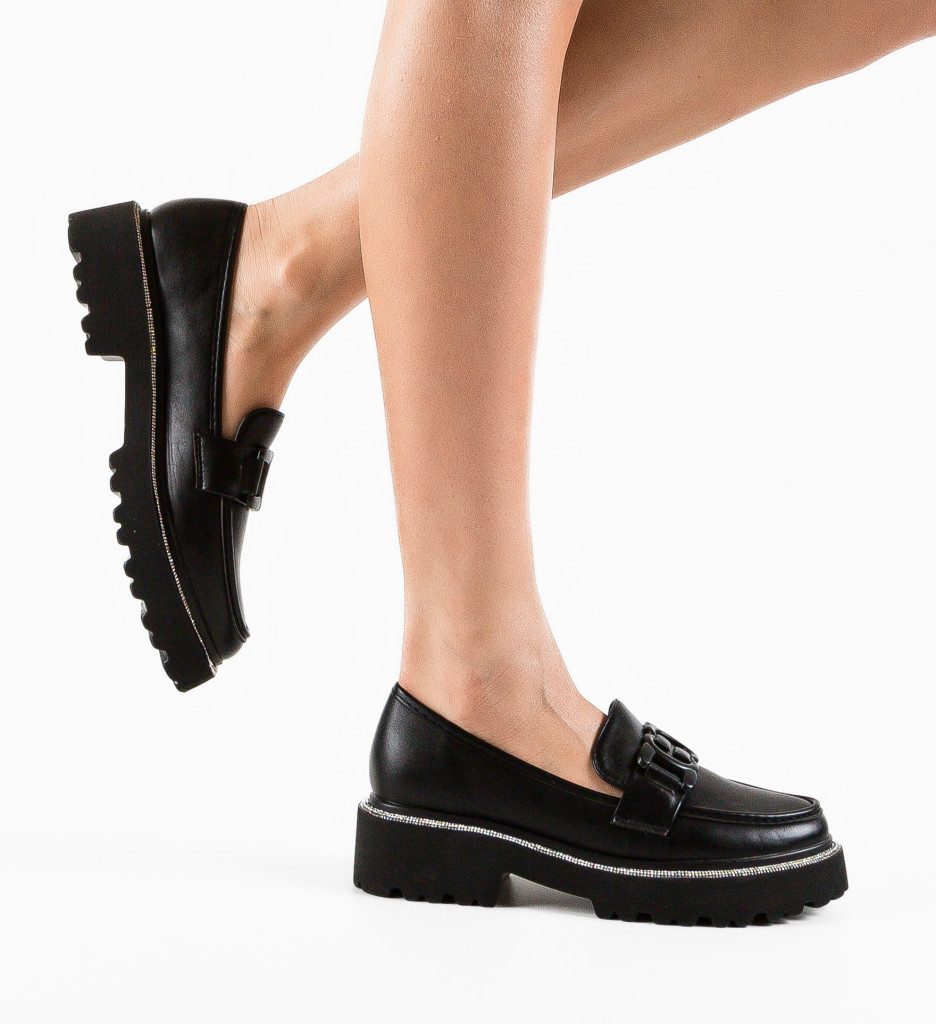 Pantofi Layton Negri | Stil Casual Urban - imagine 3