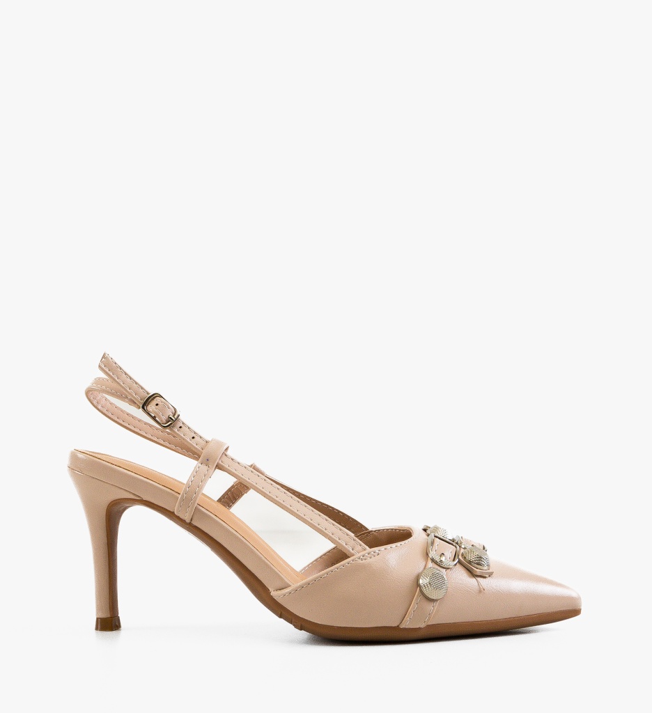 Pantofi Fleur Roz cu Toc Eleganți - imagine 5