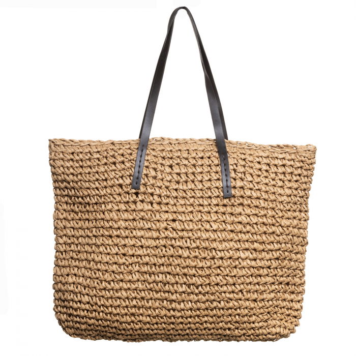 Geanta Shopika Ipletită Bej | Eleganță și Practicitate