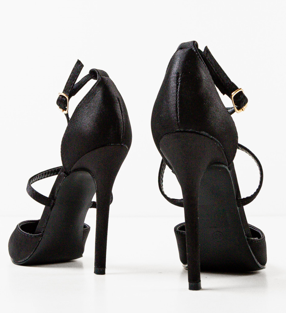 Pantofi cu toc Arpat negri eleganți și confortabili - imagine 7