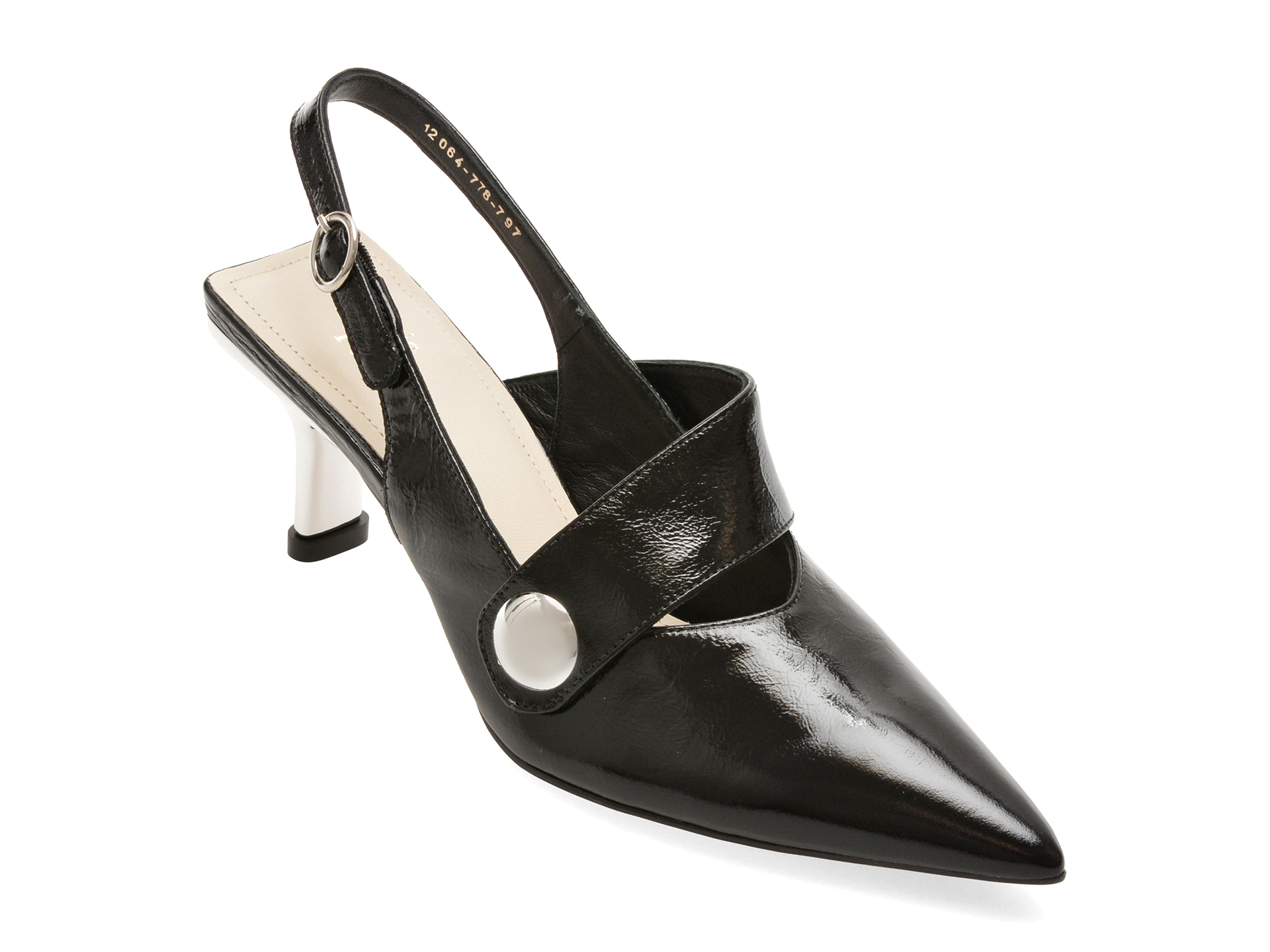 Pantofi Flavia Passini Negri Piele Naturală