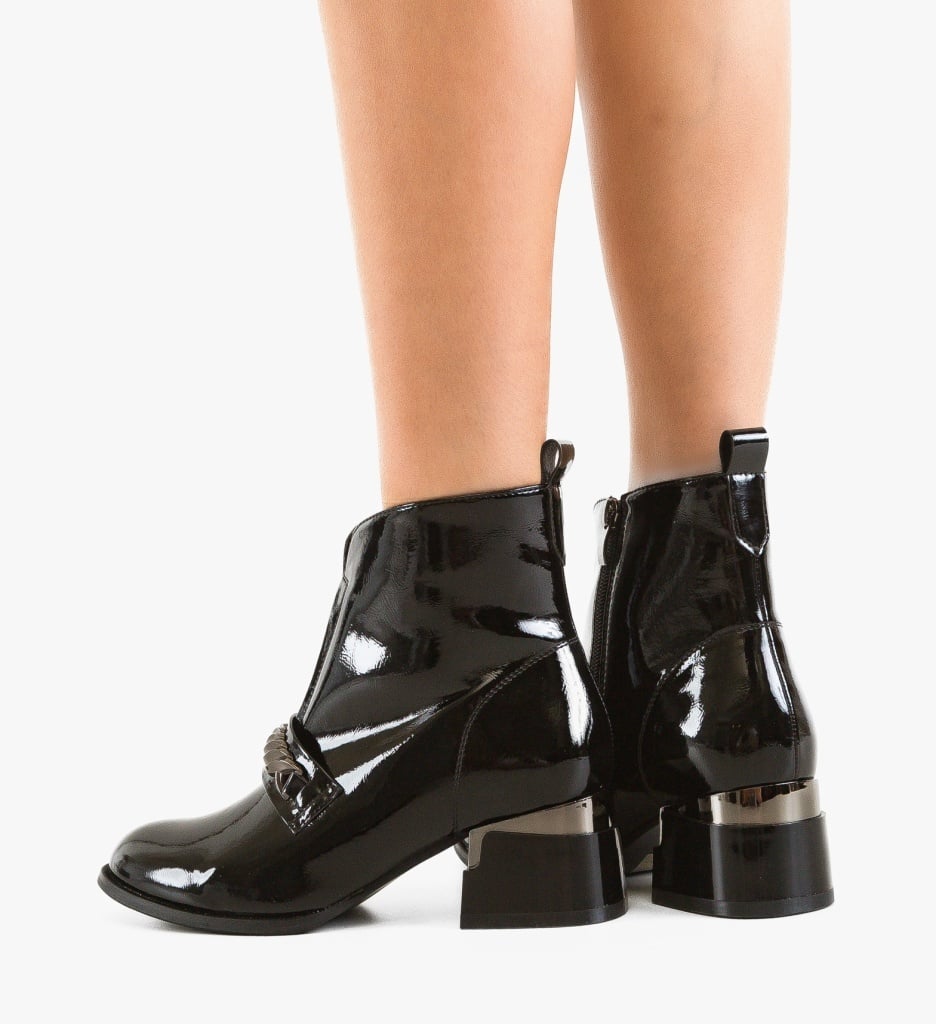 Botine Danka Negre Depurtat | Eleganță și Stil - imagine 2