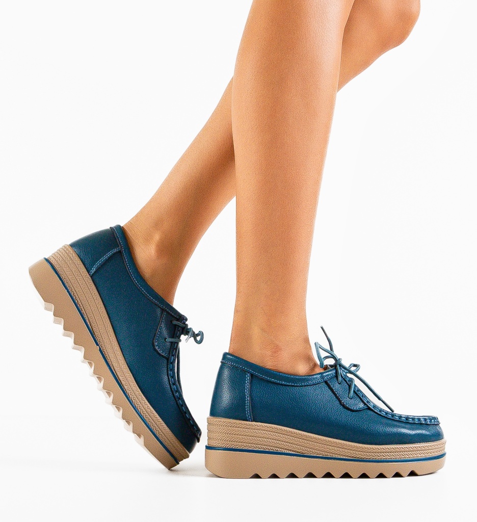 Pantofi Casual Dama Albastre - Confort și Stil - imagine 3