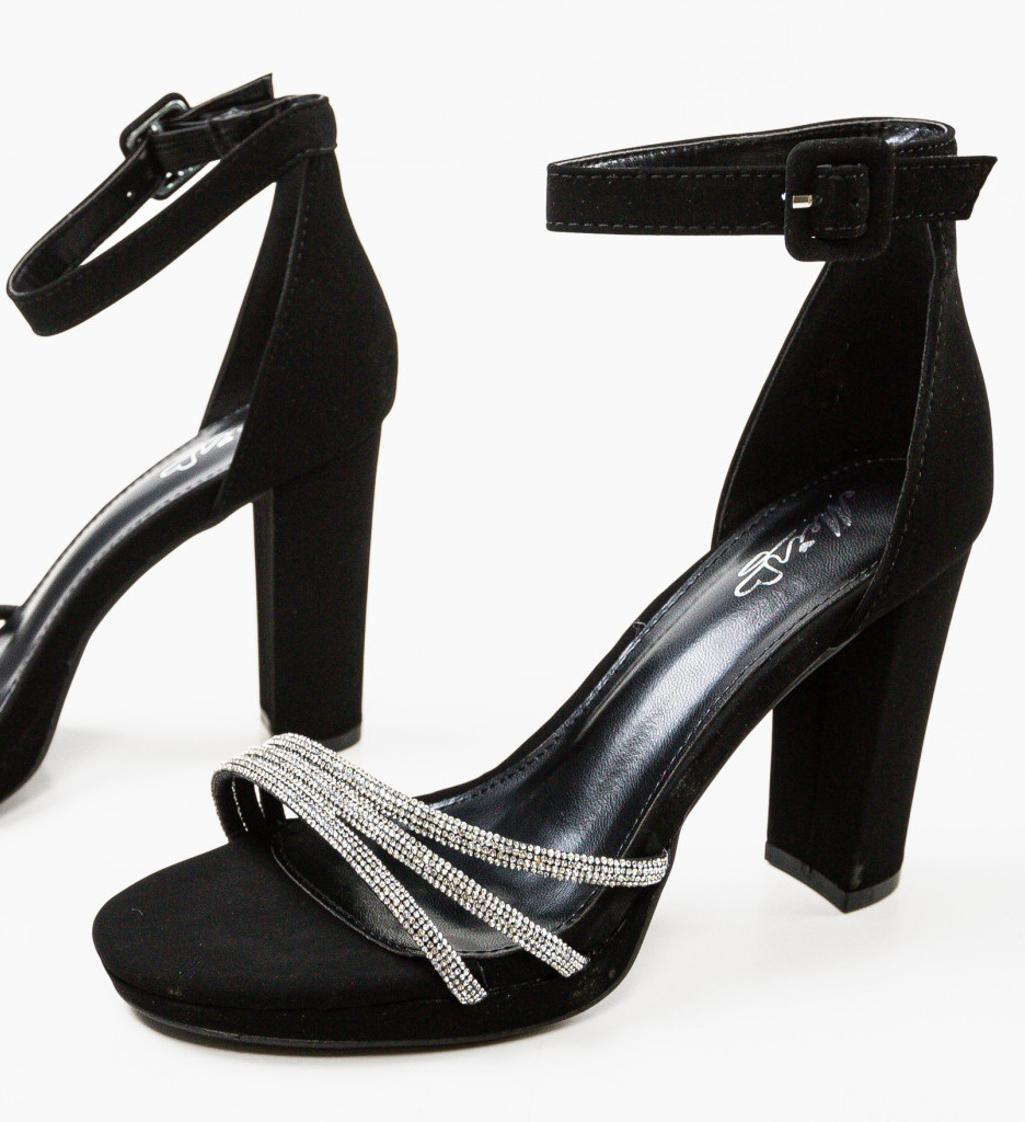 Sandale cu Toc Brennan Negre - Eleganță Asigurată - imagine 15