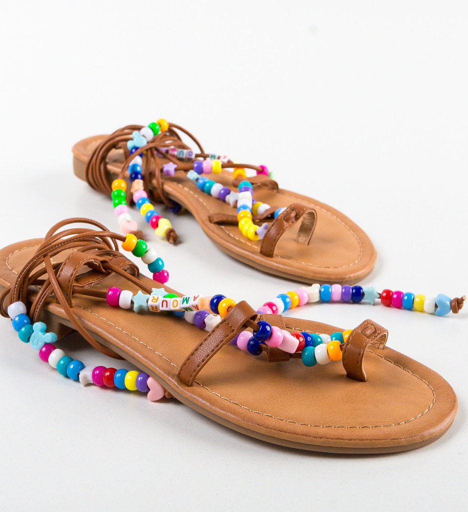 Sandale Dama Amanah Camel - Eleganță și Confort - imagine 8