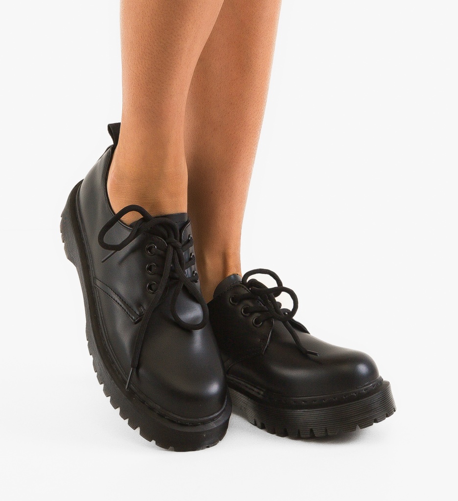 Pantofi Casual Negri Uchen | Stil Zilnic