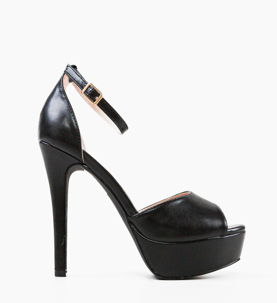 Sandale Toc Remiel Negre - Eleganță și Stil - imagine 5