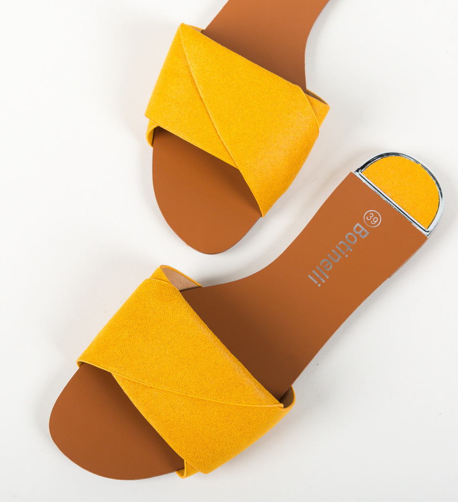Papuci Harlek Galbeni – Confort și Stil Casual - imagine 4