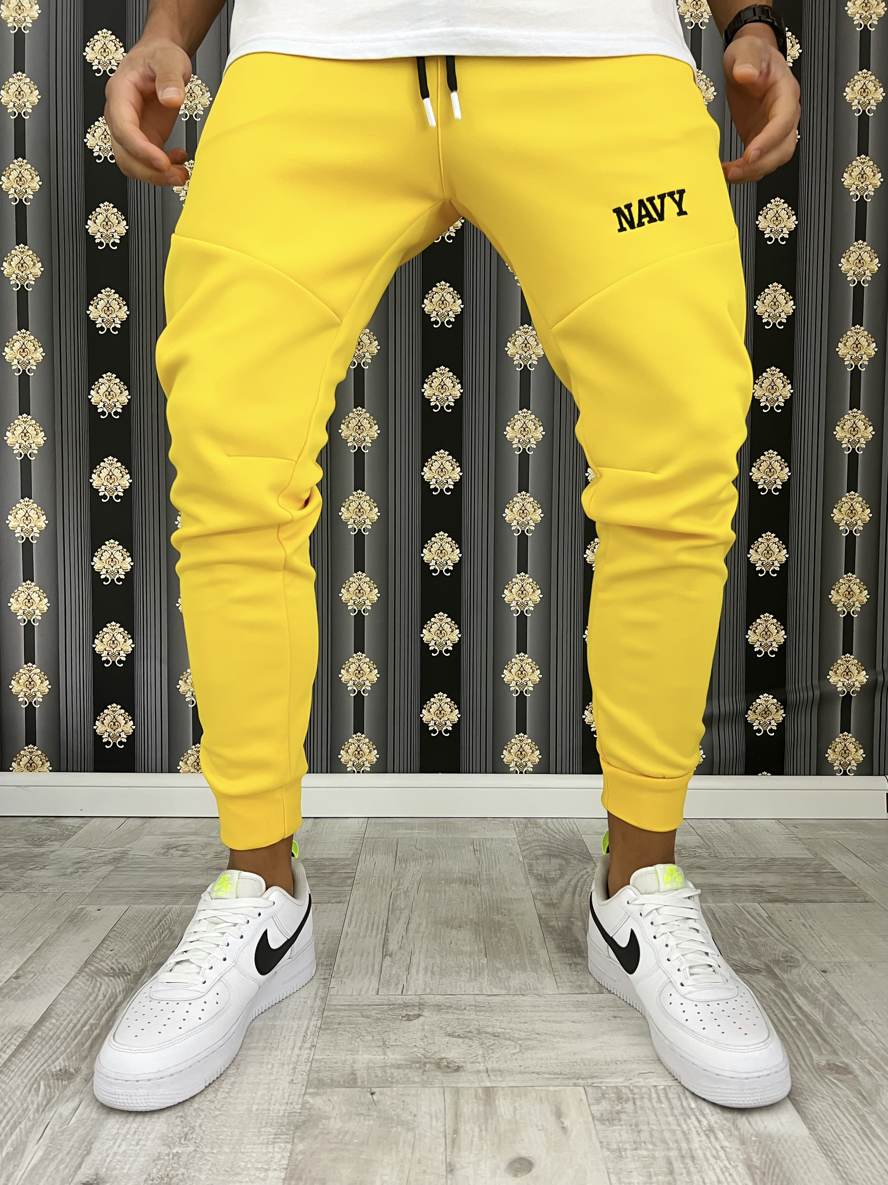 Pantaloni Trening Galbeni Silon Conici