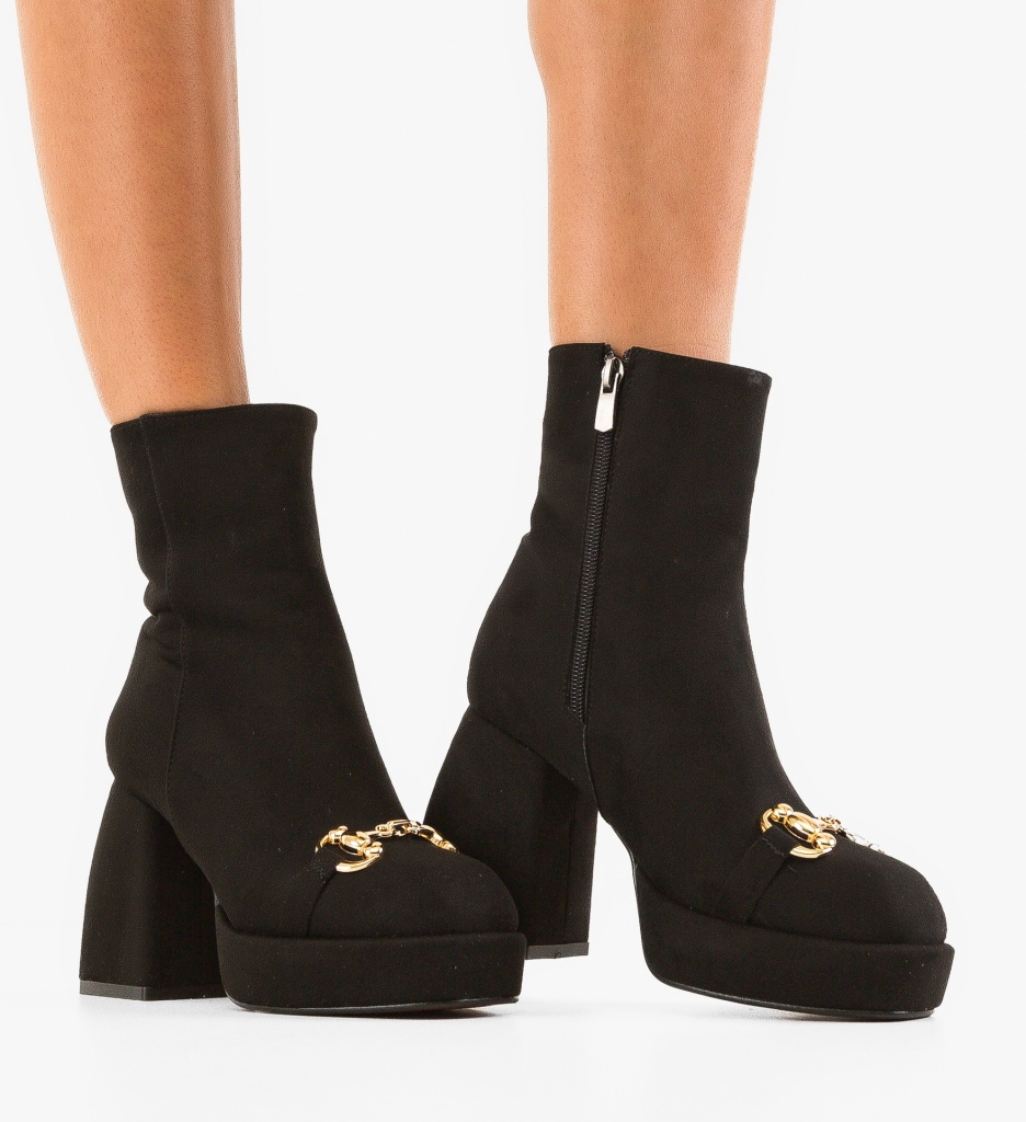 Botine Dama Negre Fersace | Stil Versatil - imagine 3