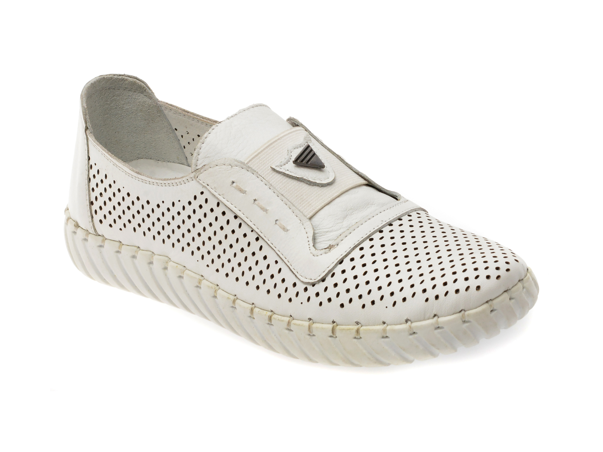 Pantofi Romax Albi din Piele | Confort & Stil