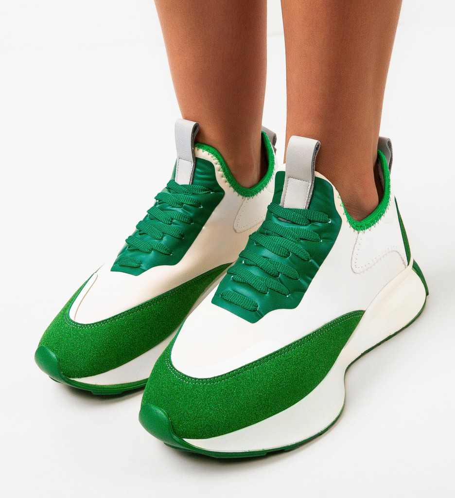 Sneakers Dama Londan Verzi - Confort și Stil - imagine 3