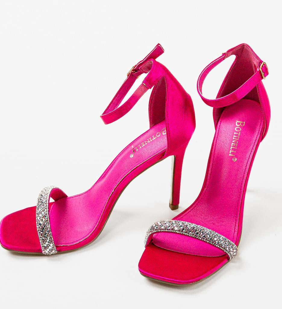 Sandale Eteset Fuchsia cu Toc Elegant - imagine 6