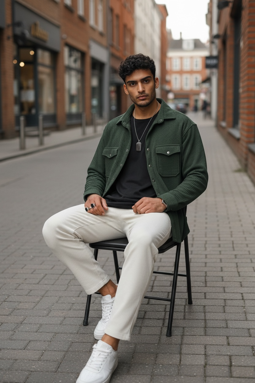 Cămăși Bărbați Casual Kaki Slim Fit | Stil & Confort