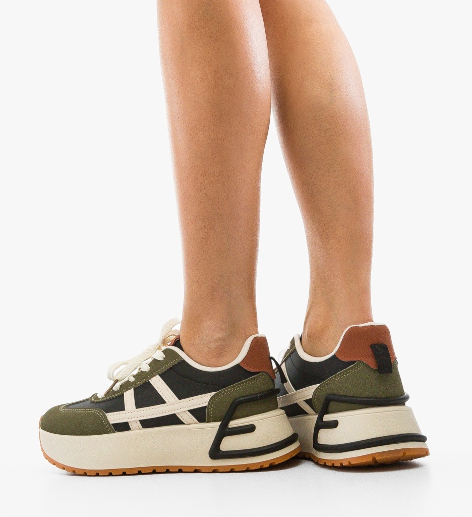 Sneakers Dama Dasyer Verde – Confort și Stil Sport - imagine 4