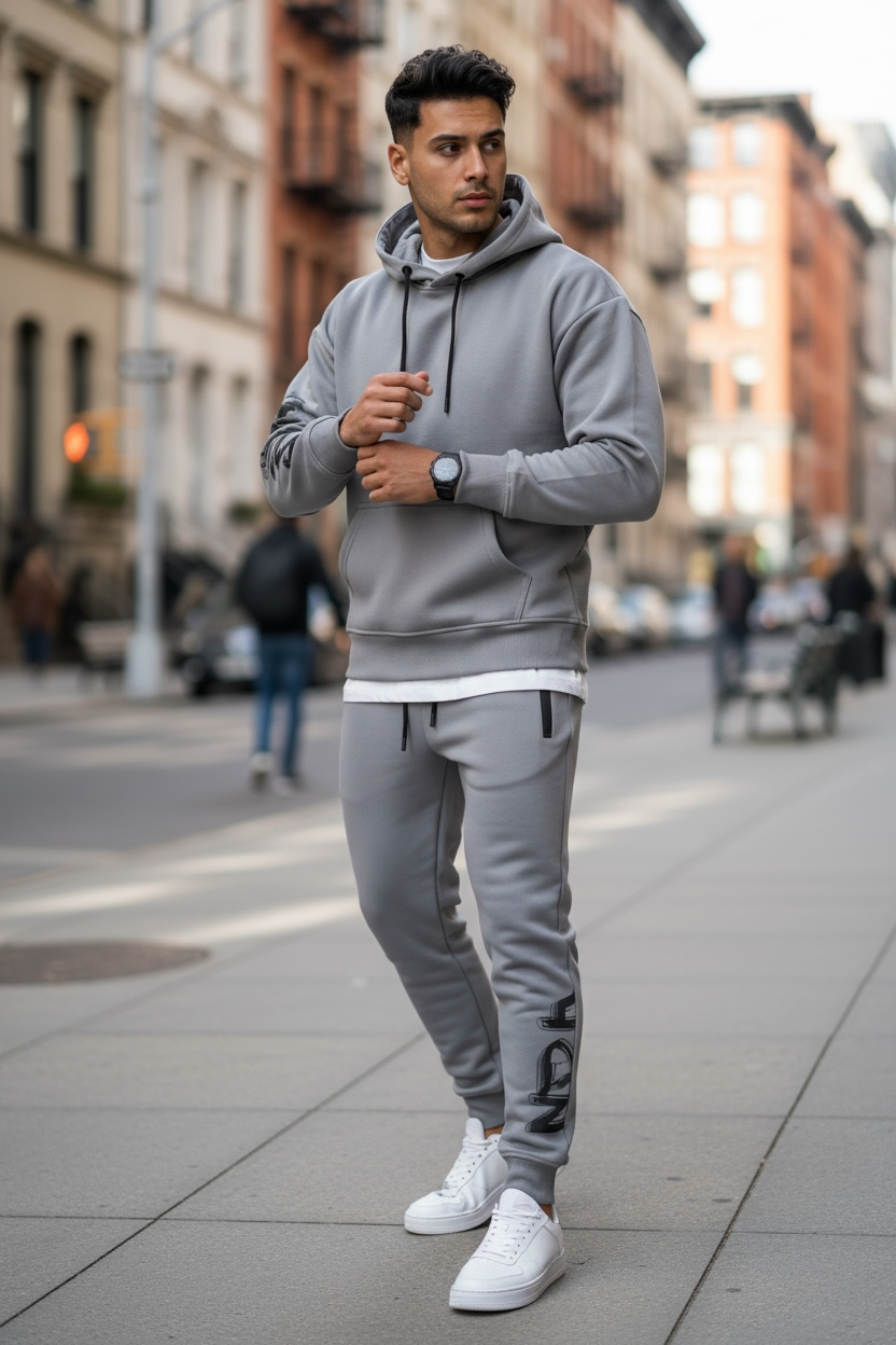 Trening Barbati Slim Fit Gri - Confort Premium