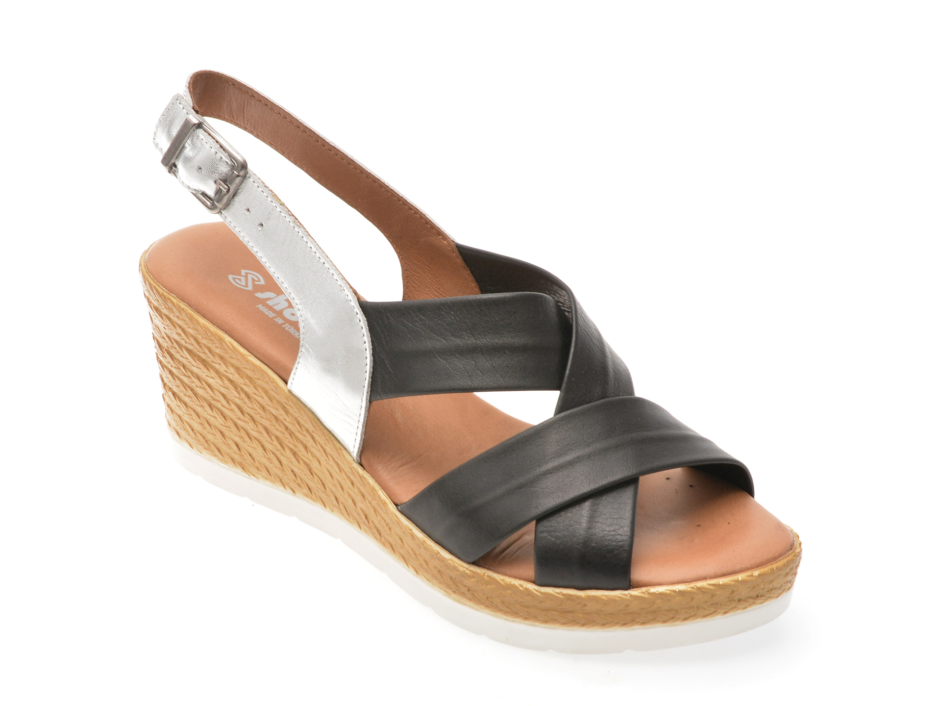 Sandale Shoozy Negre din Piele Naturală