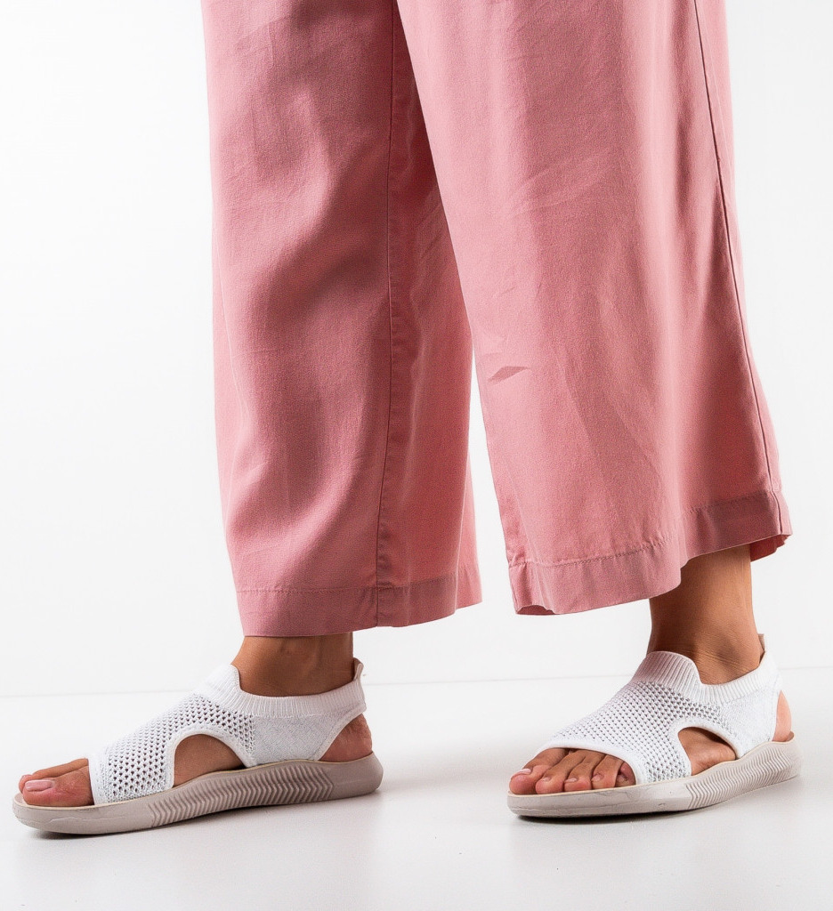 Sandale Dama Albe Elegante și Confortabile - imagine 3