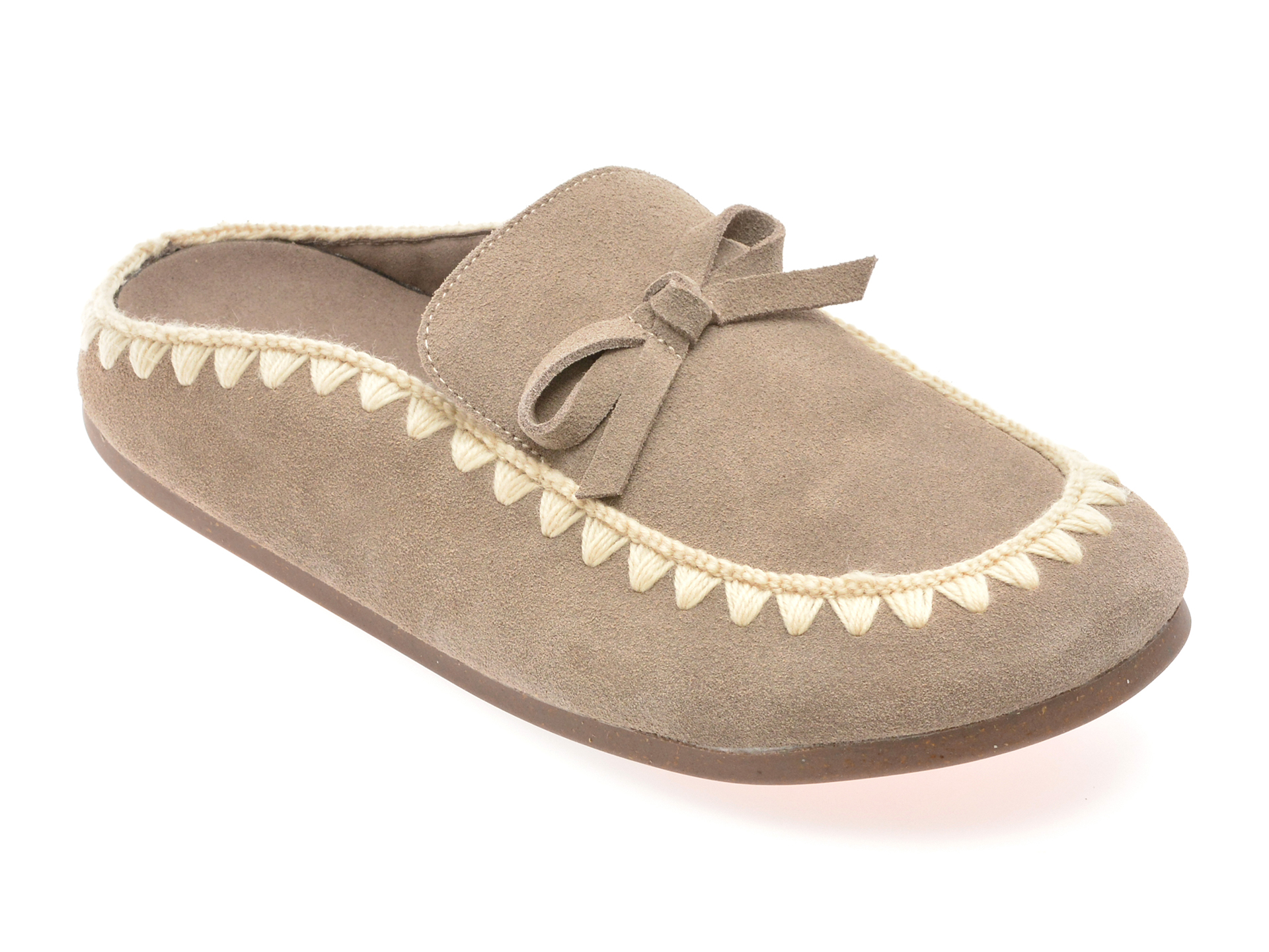 Papuci Gryxx Gri din Piele Întoarsă - Confort Premium