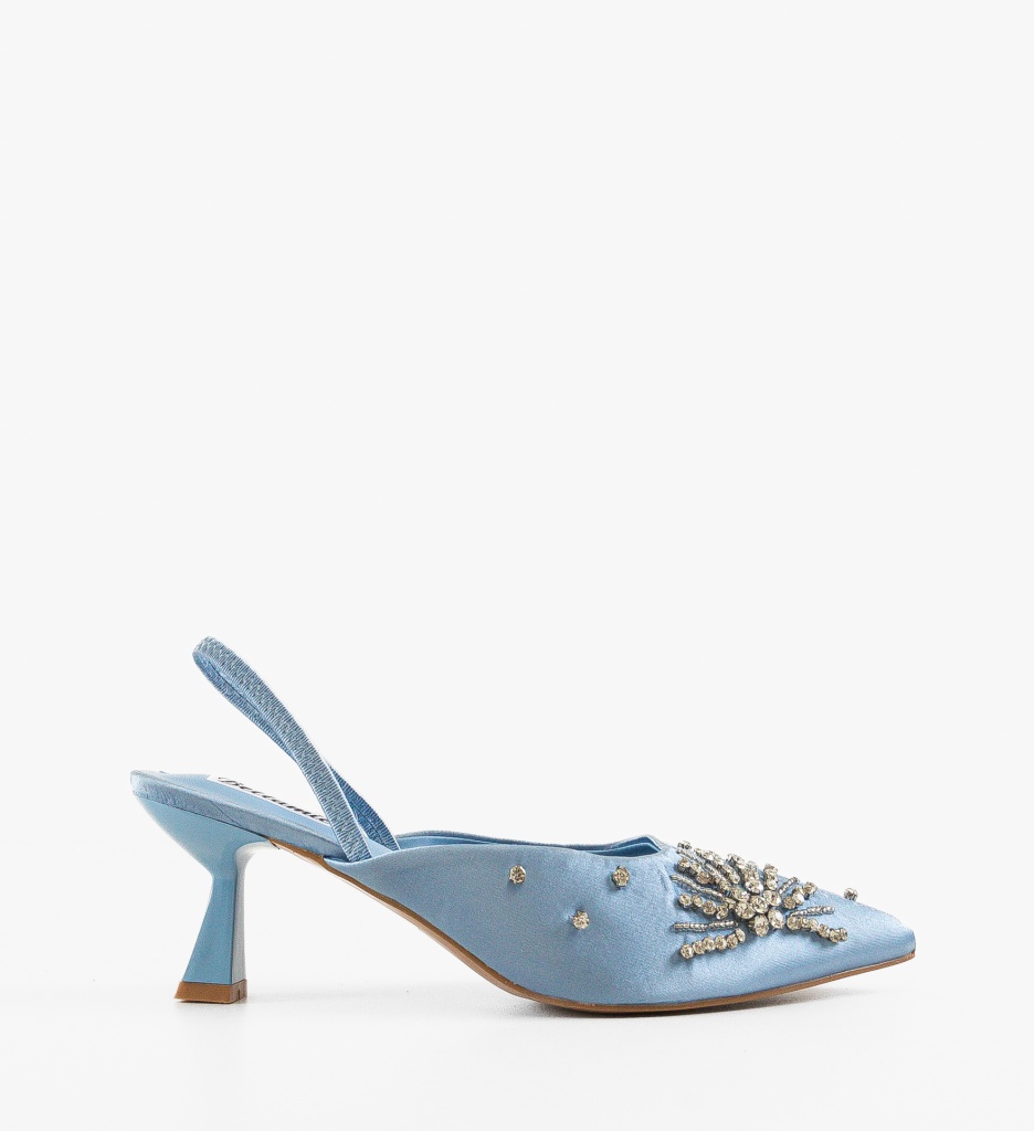 Pantofi dama Betsy Albastri cu toc elegant - imagine 6