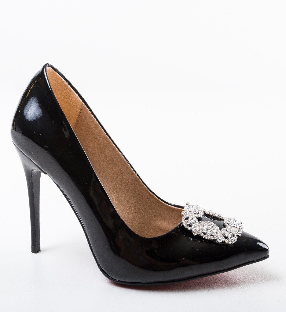 Pantofi Thorno Negri cu Toc - Eleganță și Stil - imagine 5