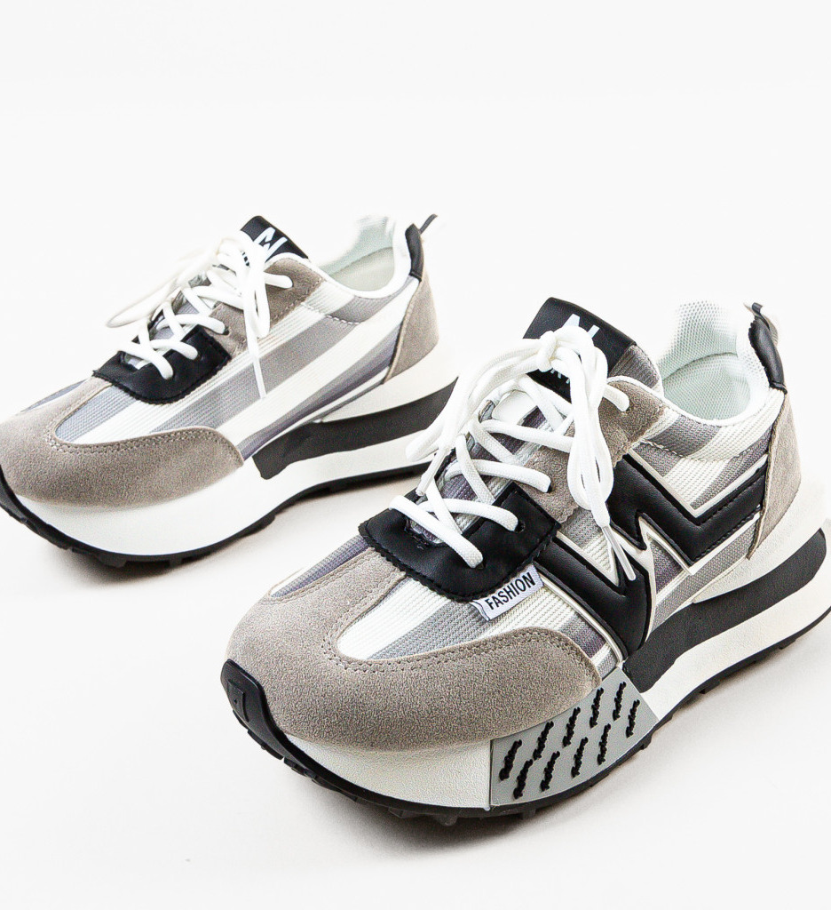 Sneakers Dama Dante Gri - Confort și Stil - imagine 6