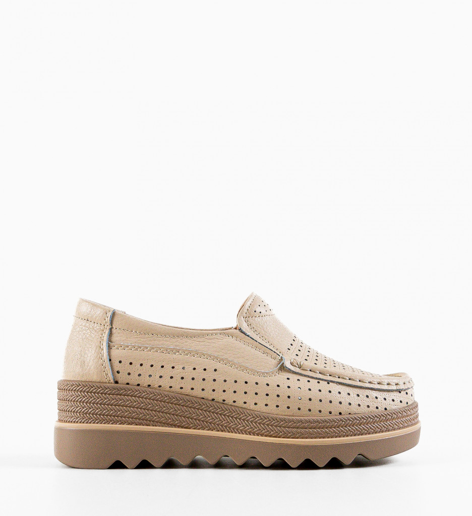 Pantofi Casual Bej | Confort și Stil Urban - imagine 3