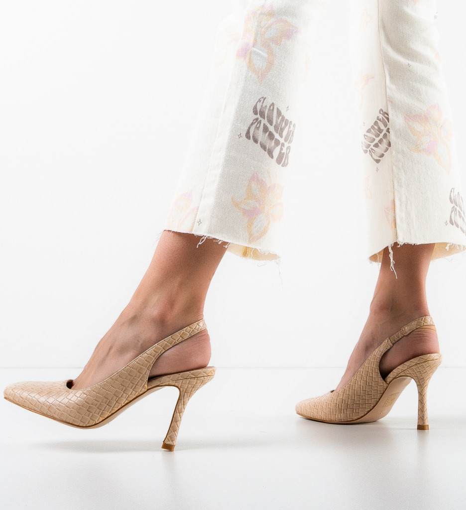 Pantofi Dama Melia Bej - Eleganță și Confort - imagine 3