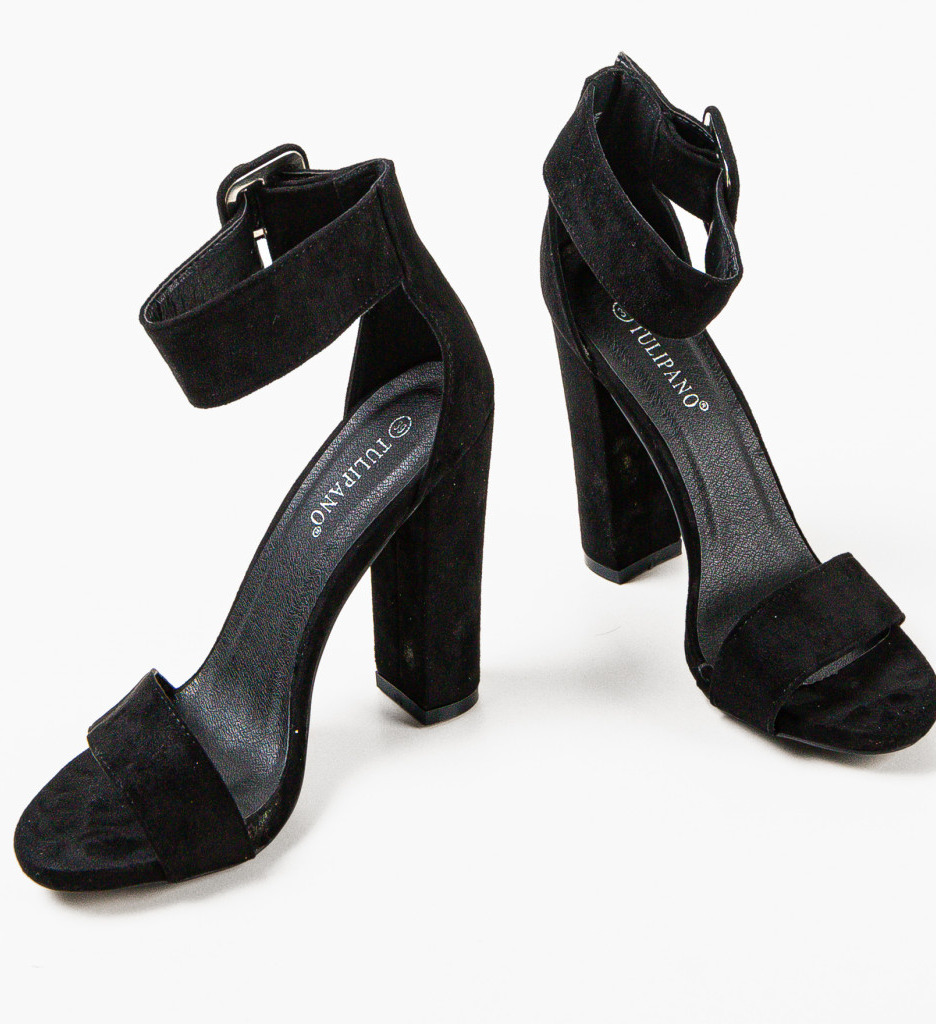 Sandale cu Toc Melendez Negre | Eleganță Modernă - imagine 5