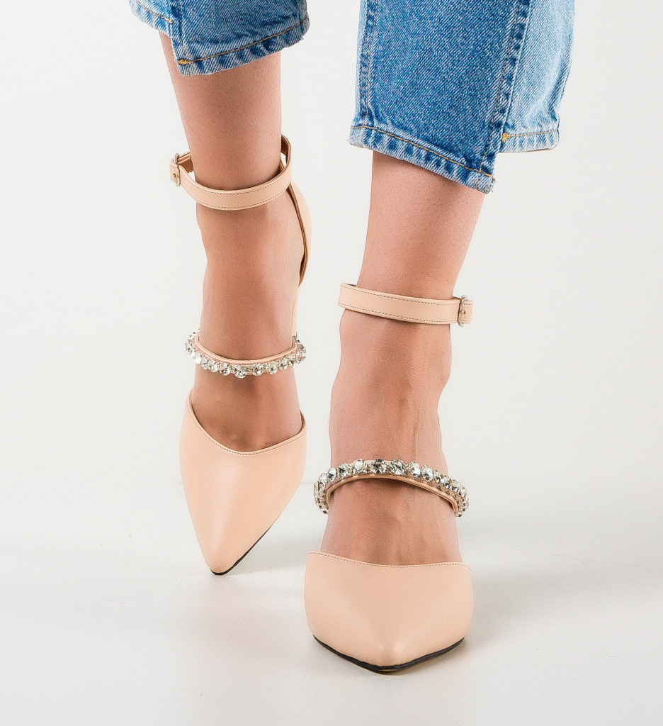 Pantofi Dama Indian Bej | Eleganți și Moderni - imagine 4