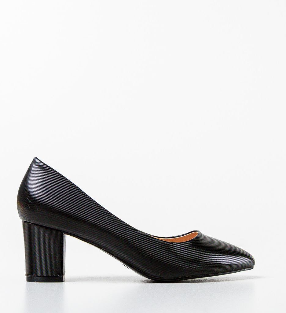 Pantofi Eleganti Bone Negri | Toc Subtire - imagine 4