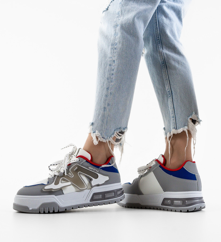 Sneakers Dama Gri - Confort și Stil Sport - imagine 3