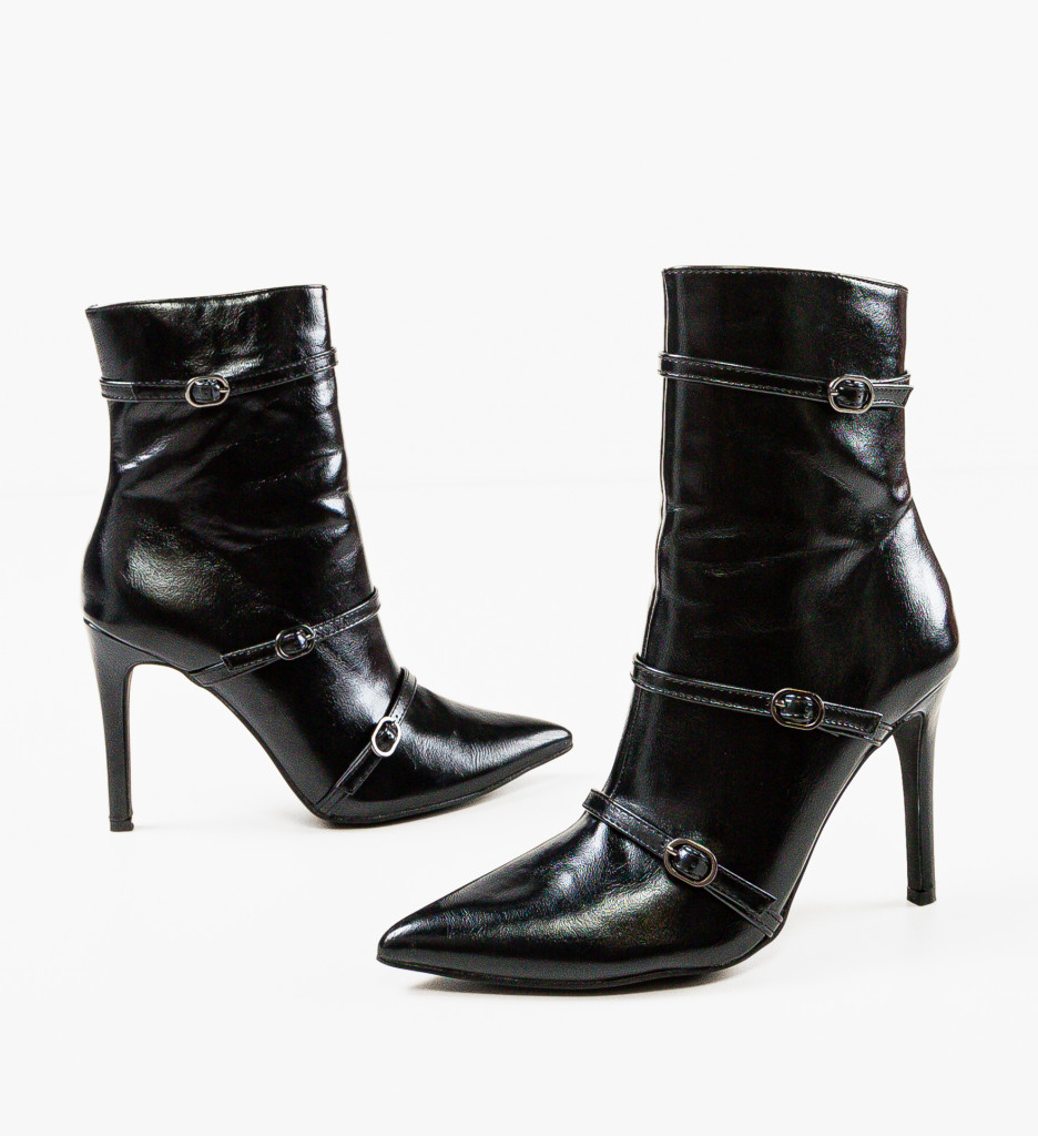 Botine Dama Negre Anexat | Eleganță Modernă - imagine 8