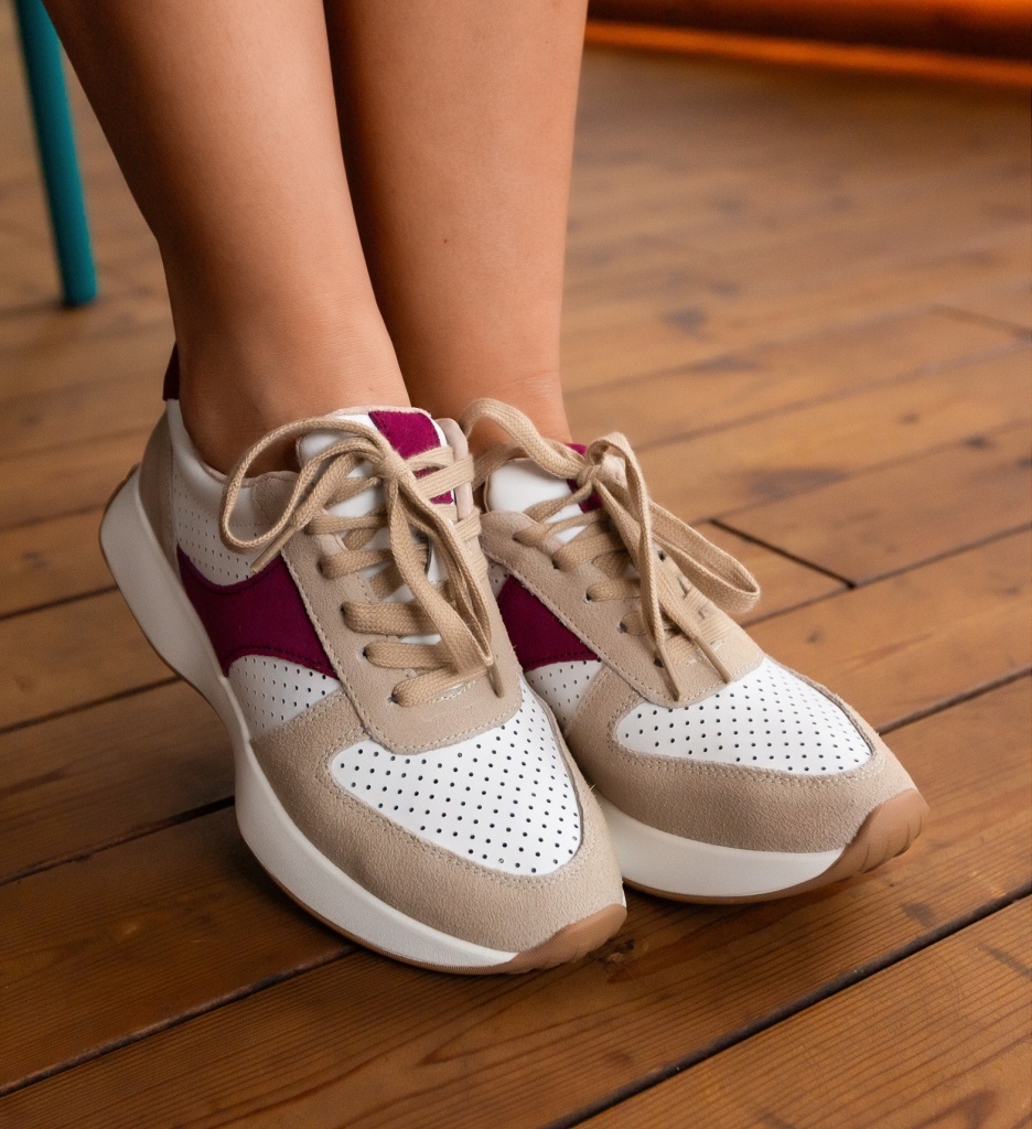 Sneakers Dama Namibe Albi - Confort și Stil Urban