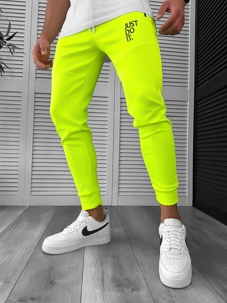 Pantaloni Trening Neon Conici - Stil și Confort