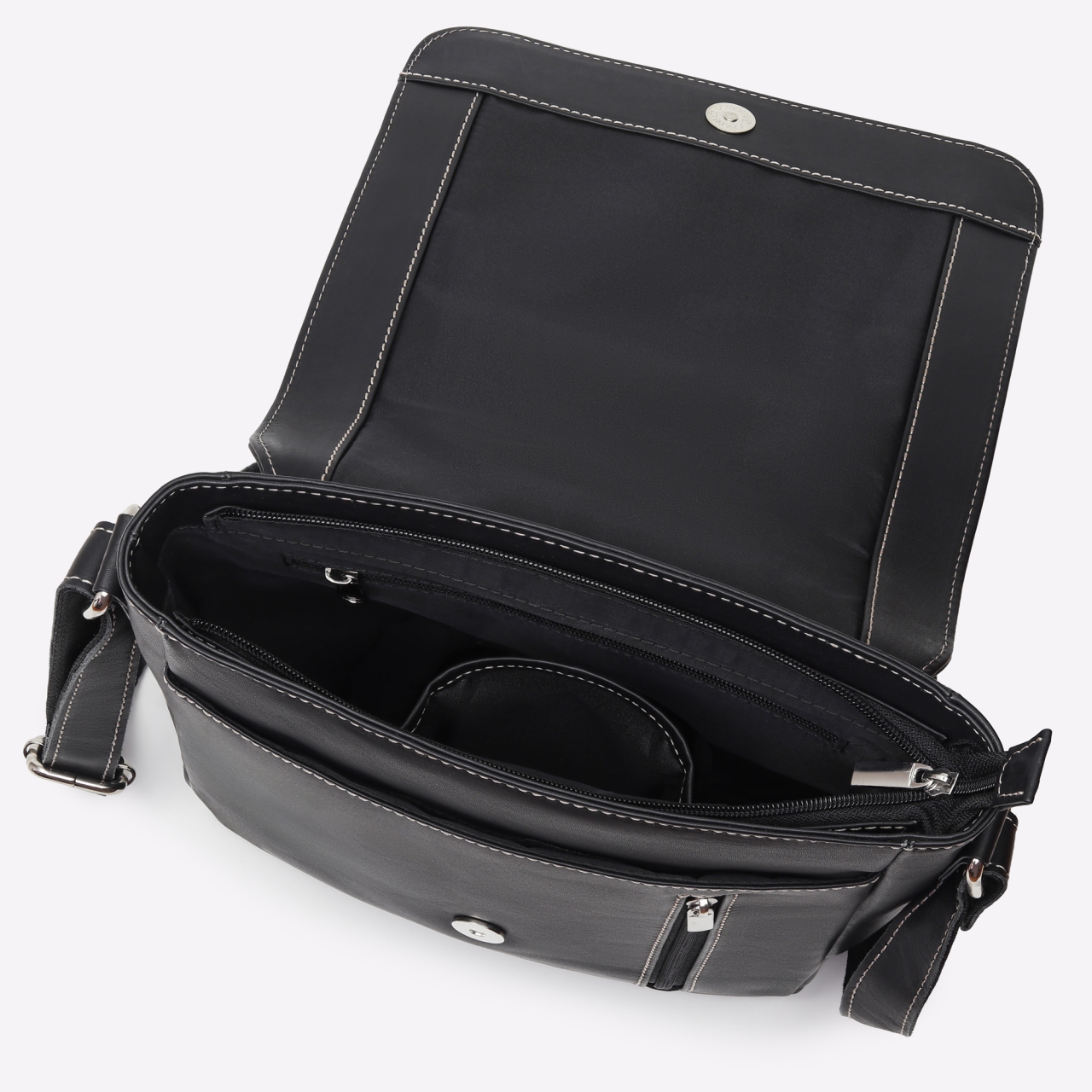 Geanta Unisex India Gabriele Piele Naturala - imagine 4