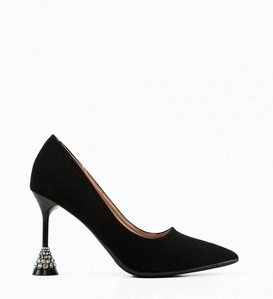 Pantofi dama Havarah Negri cu toc elegant - imagine 4