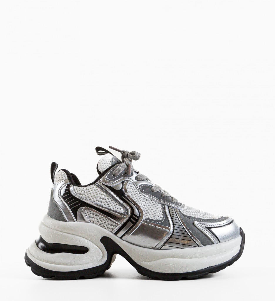 Sneakers Dama Sallyb Argintii - Stil și Confort - imagine 6