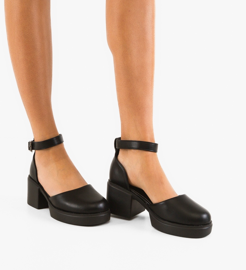 Pantofi Casual Dama Sauron Negri - Confort Stil