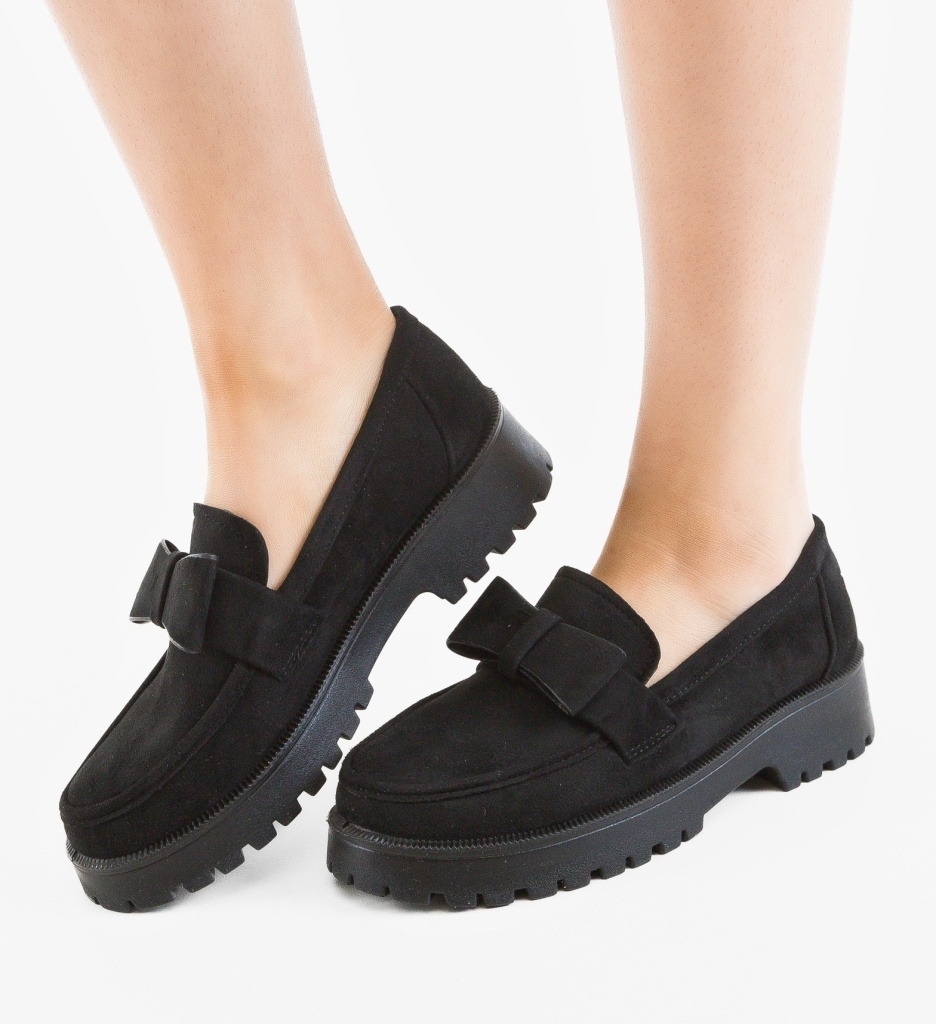Pantofi Casual Dama Tyrewn Negri | Confort & Stil - imagine 2