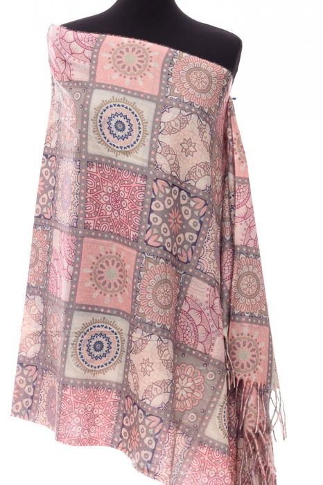 Esarfa Casmir Marocana Shopika | Roz-Bej Eleganta